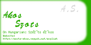 akos szots business card